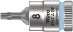 Wera 8767 A HF TORXÂ® Zyklop bit socket with holding function, 1/4" drive, TX 8 x 28 mm