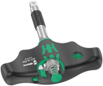 Wera 411 A RA T-handle adapter screwdriver with ratchet function, 1/4", 1/4" x 45 mm