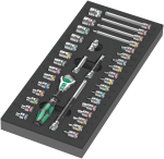 9720 Foam insert 8000 A Zyklop 1/4" ratchet set 1, 37 pieces
