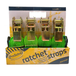 ProSolve 4-Pack Ratchet Straps – 25mm x 5m, 750kg Load Rating (BDV1714BP)