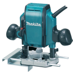 Makita RP0900X/1 900 W Plunge Router – ¼″ or ⅜″ Collet, 0–35 mm Plunge, Carry Case (110 V)