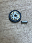 Dynabrade 11074 Contact Wheel Assy 5/8'' x 1/8'' x 3/8'' Crown Face 70 Duro Rubber