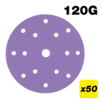 Trend AB/150/120A/B Aluminium Oxide Random Orbital Sanding Disc 120 Grit 150mm 50pc