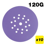 Trend AB/225/120A Aluminium Oxide Random Orbital Sanding Disc 120 Grit 225mm 10pc