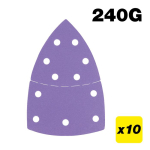 Trend AB/DET/240A Aluminium Oxide Detail Sanding Sheet 240 Grit 102mm x 151mm 10pc