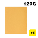 Trend AB/S230/120A 230 x 280mm 120 Grit Aluminium Oxide Sanding Sheets, 5 Pack