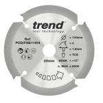 Trend PCD/FSB/1604 Trend PCD Fibre Cement Circular Saw Blade 160mm x 20mm x 4T