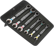 Wera 6000/6002 Joker 6 Set 1 Ratcheting combination / double open-end wrenches set, 6 pieces