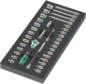 9720 Foam insert 8000 A Zyklop 1/4inch ratchet set 1, 37 pieces
