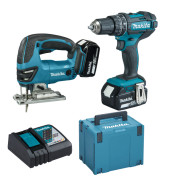 Makita DLX2134TJ 18V LXT Twin Pack | Combi Drill & Jigsaw Kit