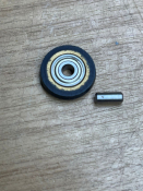 Dynabrade 11074 Contact Wheel Assy 5/8'' x 1/8'' x 3/8'' Crown Face 70 Duro Rubber