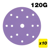 Trend AB/150/120A Aluminium Oxide Random Orbital Sanding Disc 120 Grit 150mm 10pc