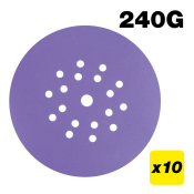 Trend AB/225/240A Aluminium Oxide Random Orbital Sanding Disc 240 Grit 225mm 10pc