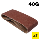 Trend AB/B100/40A Aluminium Oxide Sanding Belt 40 Grit 100mm x 610mm 3pc
