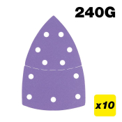 Trend AB/DET/240A Aluminium Oxide Detail Sanding Sheet 240 Grit 102mm x 151mm 10pc
