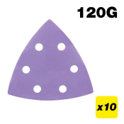 Trend AB/OSC/120A Aluminium Oxide Delta Sanding Sheet 120 Grit 93mm 10pc
