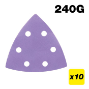 Trend AB/OSC/240A Aluminium Oxide Delta Sanding Sheet 240 Grit 93mm 10pc
