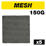 Trend AB/QTR/150M Mesh 1/4 Sanding Sheet 5pc 115mm x 115mm 150 grit
