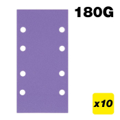 Trend AB/THD/180A Aluminium Oxide 1/3 Sheet Sanding Sheet 10pc 93mm x 185mm 180 grit