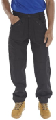 CLICK Action Work Trousers – Black – Size 36, Durable Polycotton Trade Pants