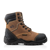 Buckler Safety Lace/Zip Boot – Dark Brown Crazy Horse – Size 7, S3 SRC