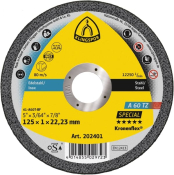 Klingspor A 60 EX cutting-off wheels, 115 x 1 x 22,23 mm flat