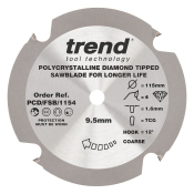 Trend PCD/FSB/1154 Trend PCD Fibre Cement Circular Saw Blade 115mm x 9.5mm x 4T