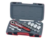 TENG T1221 21pc metric socket set – 1/2inch drive, 8–32mm, 72-tooth ratchet, chrome vanadium. Pro-grade set in heavy-duty case. Ideal for workshop and trade.