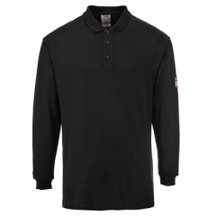 PORTWEST FR10 Flame Resistant Anti-Static Long Sleeve Polo Shirt