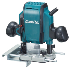 Makita RP0900X 900 W Plunge Router – ¼″ or ⅜″ Collet, 0–35 mm Plunge, Carry Case (110 V or 240 V)