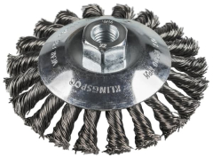 Klingspor BK 600 Z Bevel Brush – Knotted Wire with Thread for Steel & Stainless Steel