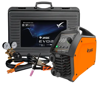 Jasic EVO TIG 200 PFC Inverter (ZXET-200) – DC TIG Welder with Case & Torch