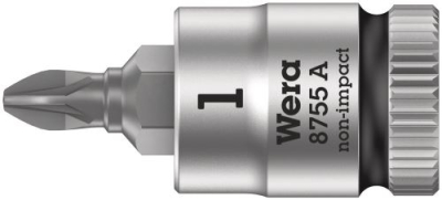 Wera 8755 A Pozidriv Zyklop bit socket, 1_4