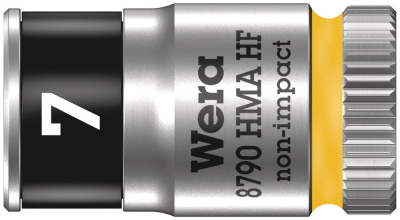 Wera 8790 HMA HF Zyklop socket with 1/4Inch drive with holding function, 7 x 23 mm