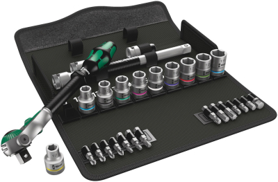 8100 SC 6 Zyklop Speed Ratchet Set, 1/2Inch drive, metric, 28 pieces