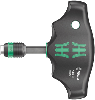 Wera 416 R T-handle bitholding screwdriver Rapidaptor, 1/4Inch x 45 mm