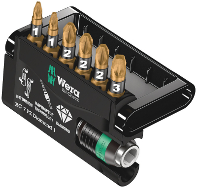 Wera Bit-Check 7 PZ Diamond 1, 7 pieces