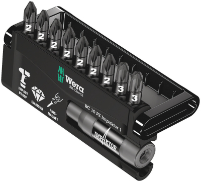 Wera Bit-Check 10 PZ Impaktor 1, 10 pieces