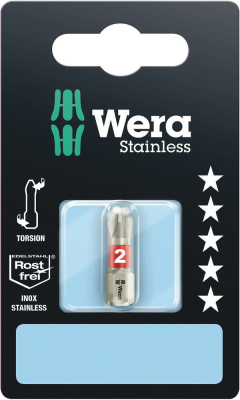 Wera 3851/1 TS SB bits, stainless, PH 2 x 25 mm