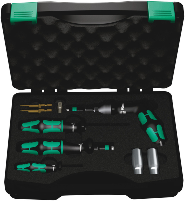 Wera 7443/61/9 Assembly set for tyre pressure control systems, 9 pieces