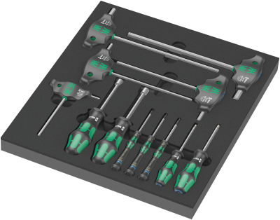 9713 Foam insert Hex screwdriver set 1, 12 pieces