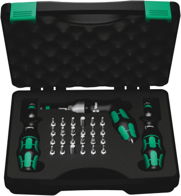 7445/46/47 Kraftform torque screwdriver set 2.5-55.0 in.lbs., 27 pieces