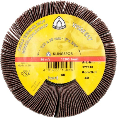 Klingspor WSM 617 Abrasive Mop – For Steel, Stainless Steel, Paint, Plastic & Wood