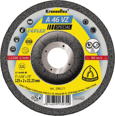 Klingspor A 46 VZ Special Grinding Discs – For Stainless Steel & Steel