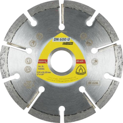 Klingspor DN 600 U Supra Diamond Cutting Blades – For Mortar Joints, Plaster & Aerated Concrete