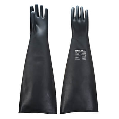 PORTWEST A803 Heavyweight Latex Rubber Gauntlet 600mm