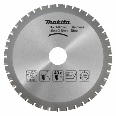 MAKITA B-07870 TCT SAW BLADE 185X30X40T