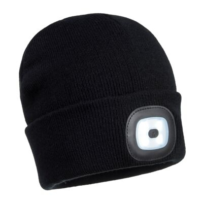 Portwest B027BKR Junior Beanie LED Head Light  Black  R