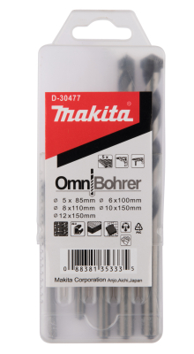 MAKITA D-30477 OMNIBOHRER 5PC SET 5-12
