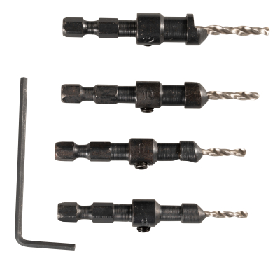MAKITA D-73455 4PC FAST CHANGE COUNTERSINK SET WITH DRILL BIT
